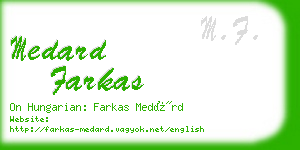 medard farkas business card